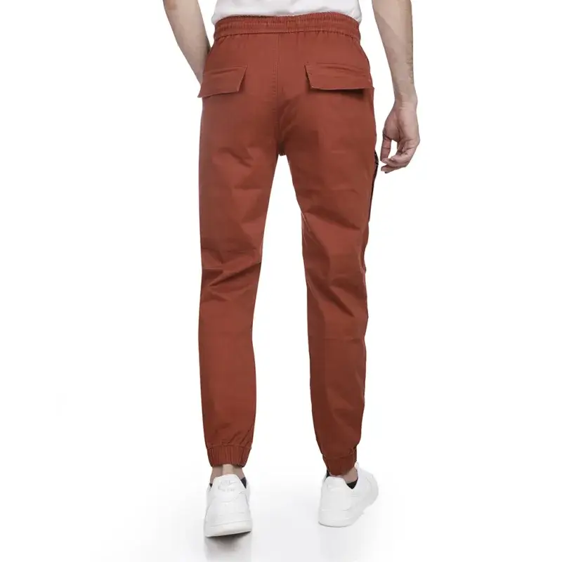 Men's Gabardine Cotton Linen Slim Fit Side Pocket Stretch Chino Pants - Image 2