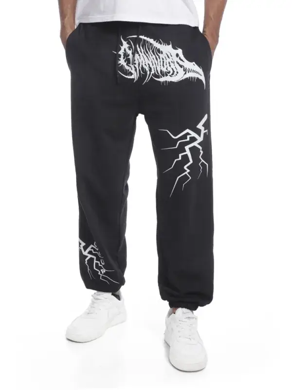 Coup - Black Printed Sweatpants