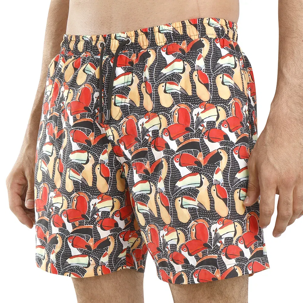 Coup - Bird Print Multicolored Shorts Coup - Bird Print Multicolored Shorts