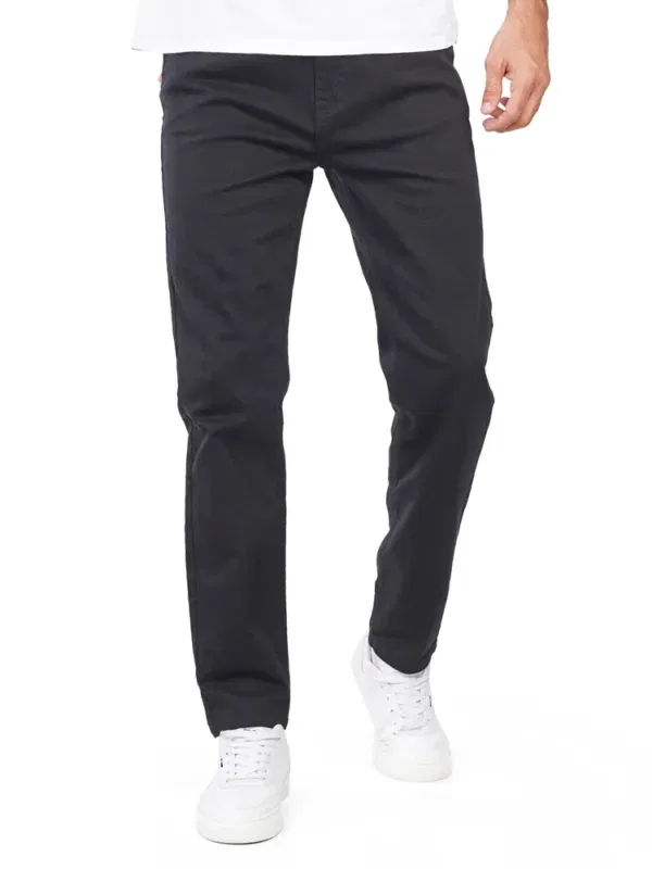 Coup Men's Slim Fit Lycra Jeans Trousers Black
