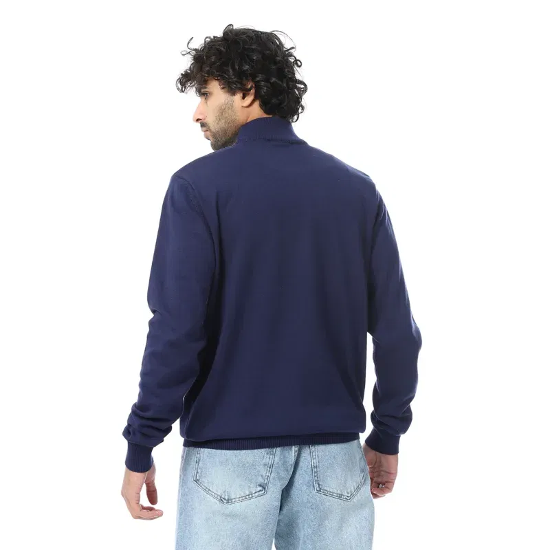 Coup Collection - Blocked High Neck Knitwear Pullover - Image 2