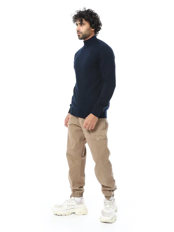 Coup Collection - Blocked High Neck Knitwear Sweater