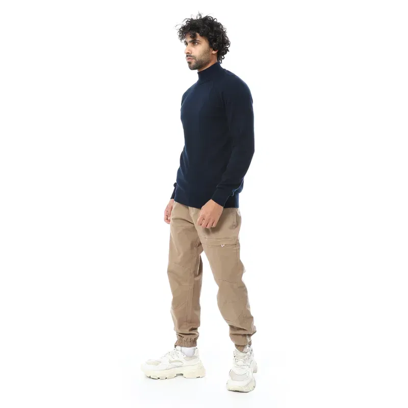 Coup Collection - Blocked High Neck Knitwear Sweater