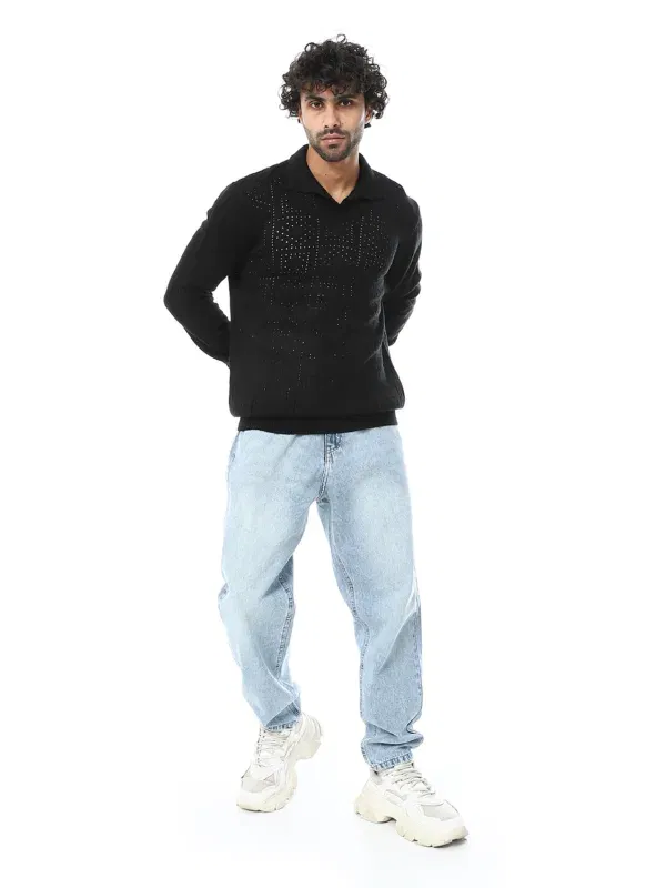 Coup Collection - Polo Collar Knit Sweater for Men