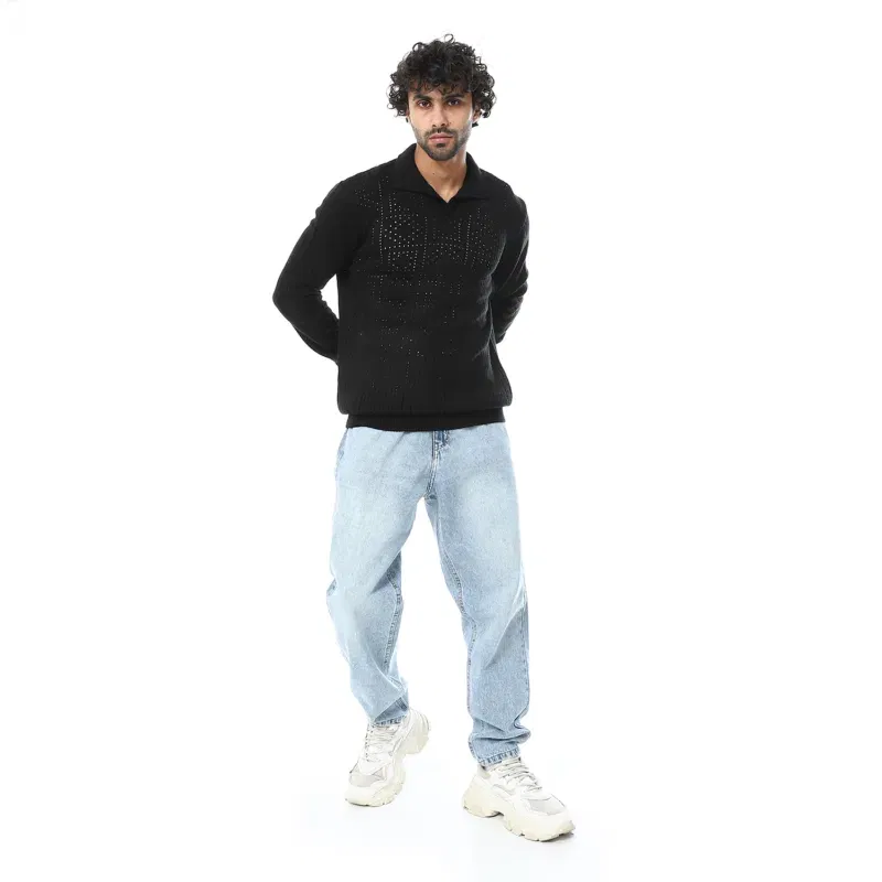 Coup Collection - Polo Collar Knit Sweater for Men