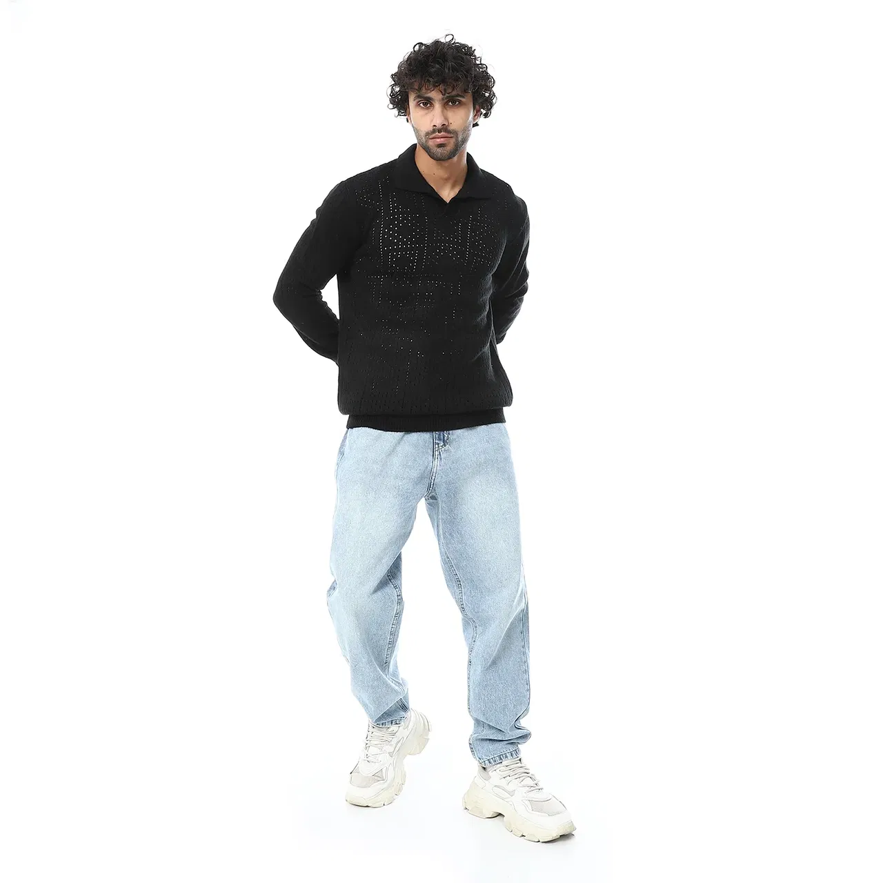 Coup Collection - Polo Collar Knit Sweater for Men Coup Collection - Polo Collar Knit Sweater for Men
