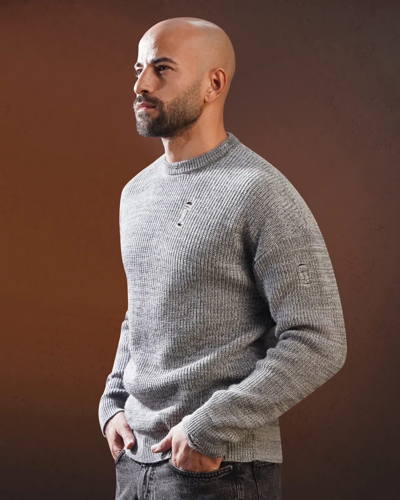 Coup Collection - Men’s Cutting Crew Neck Sweater Coup Collection - Men’s Cutting Crew Neck Sweater