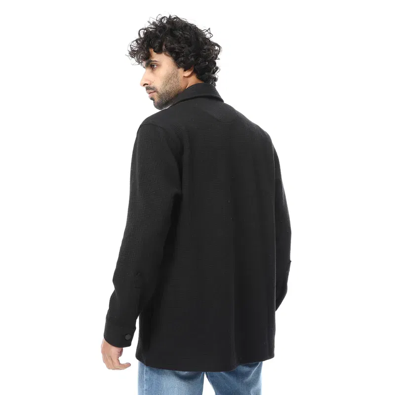 Coup Collection - Men's Pocket Flap Oversize Winter Shirt - Image 2