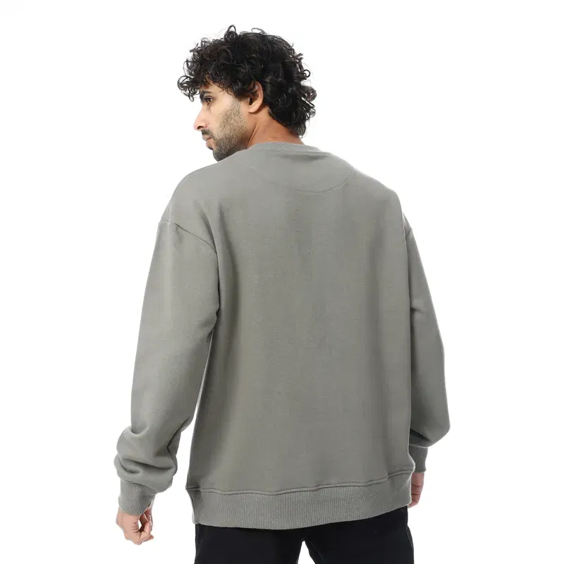 Coup Collection -  Printed Sweatshirt with Round Neck and Long Sleeves - Image 2