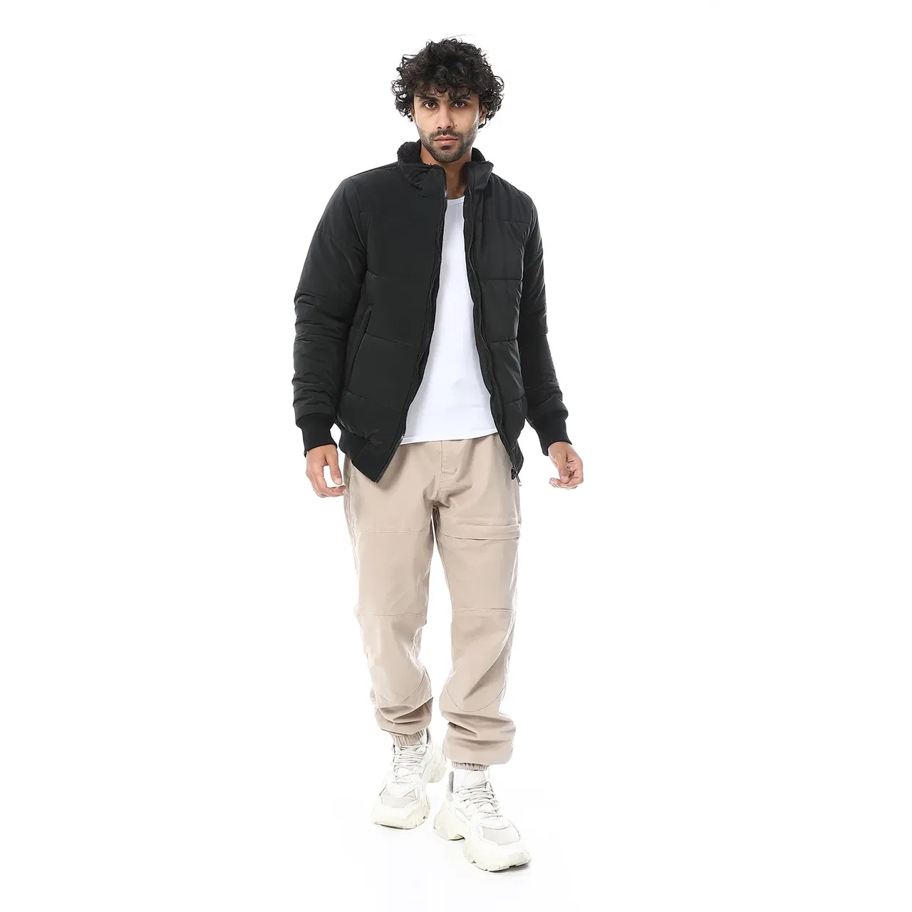 Coup Collection - Puffer Jacket with Stand Collar and Pocket, Zipper Closure Coup Collection - Puffer Jacket with Stand Collar and Pocket, Zipper Closure