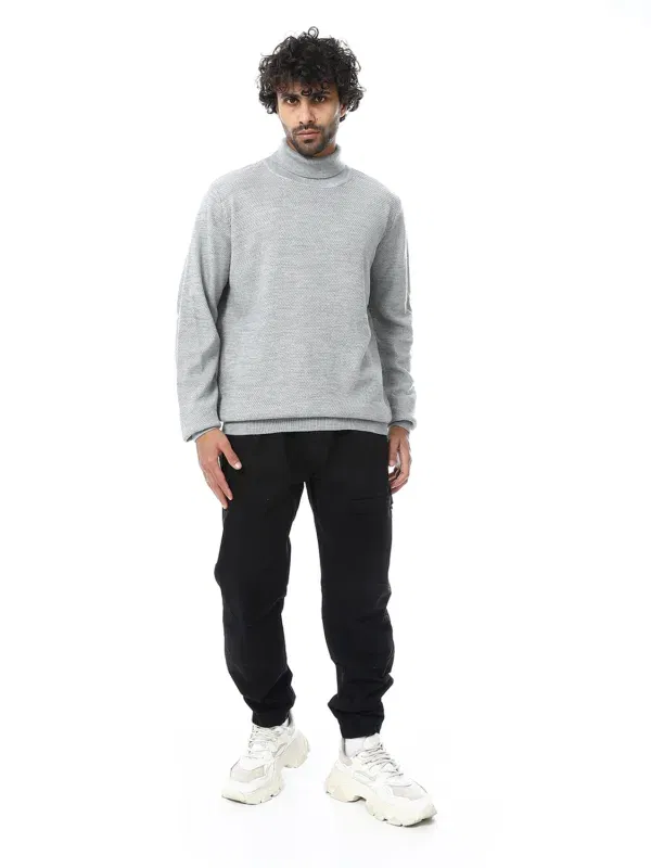 Coup Collection – Blocked High Neck Knitwear Pullover