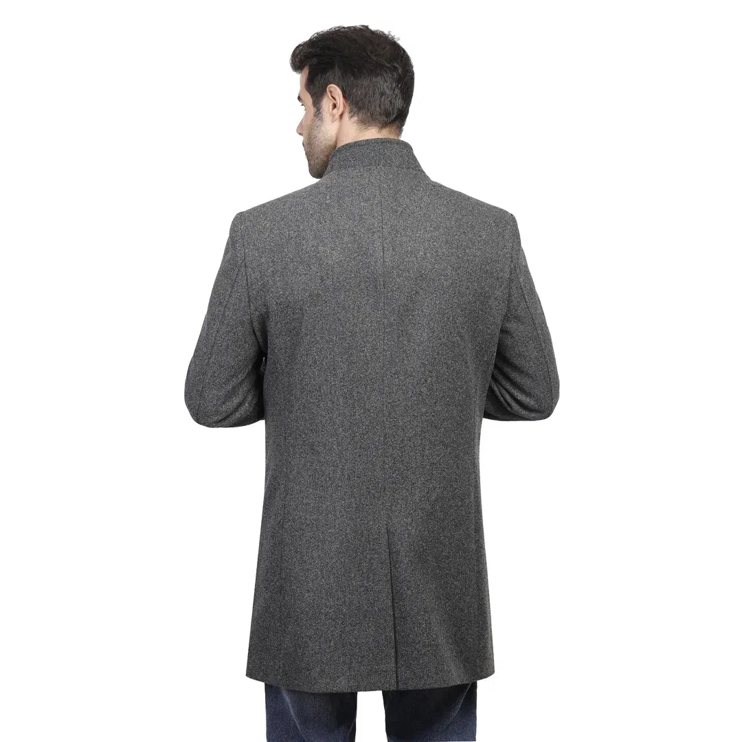 Coup Collection - Men’s Regular Fit Button Flared Wool Like Coat Coup Collection - Men’s Regular Fit Button Flared Wool Like Coat - Image 2