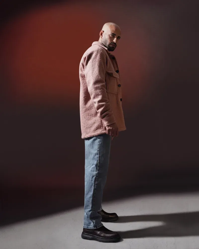 Coup - Men's Teddy Pockets Flap Oversize Winter Shirt - Image 2