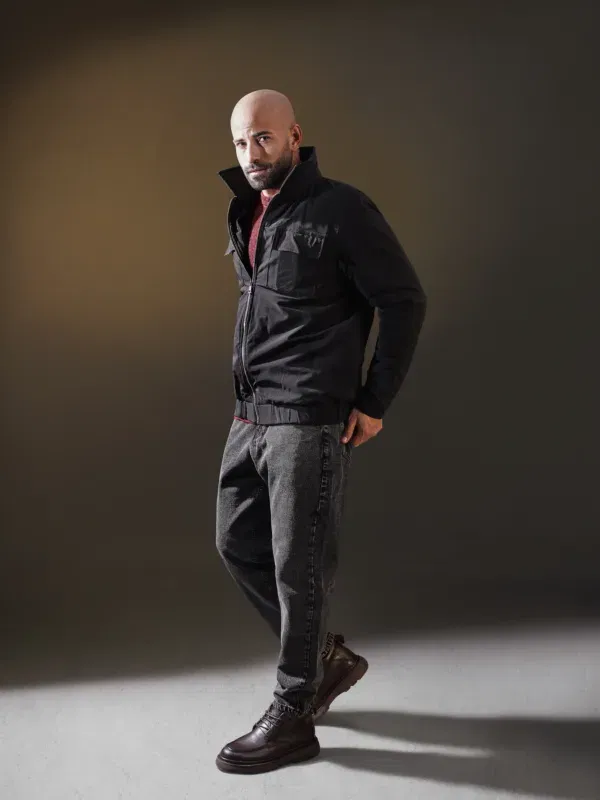 Coup - Comfortable and Stylish Zippered Black Jacket
