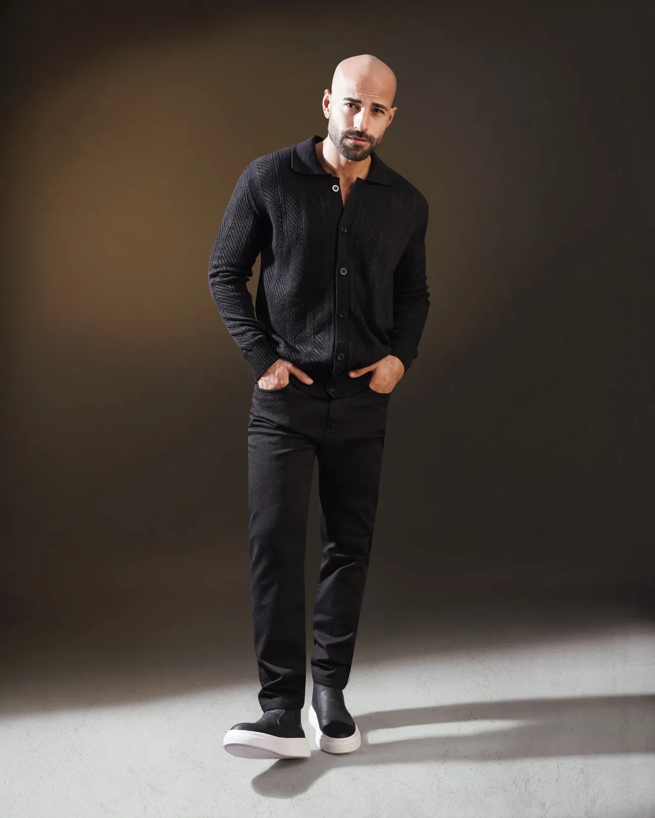 Coup Collection - Polo Collar Knit Sweater for Men Coup Collection - Polo Collar Knit Sweater for Men