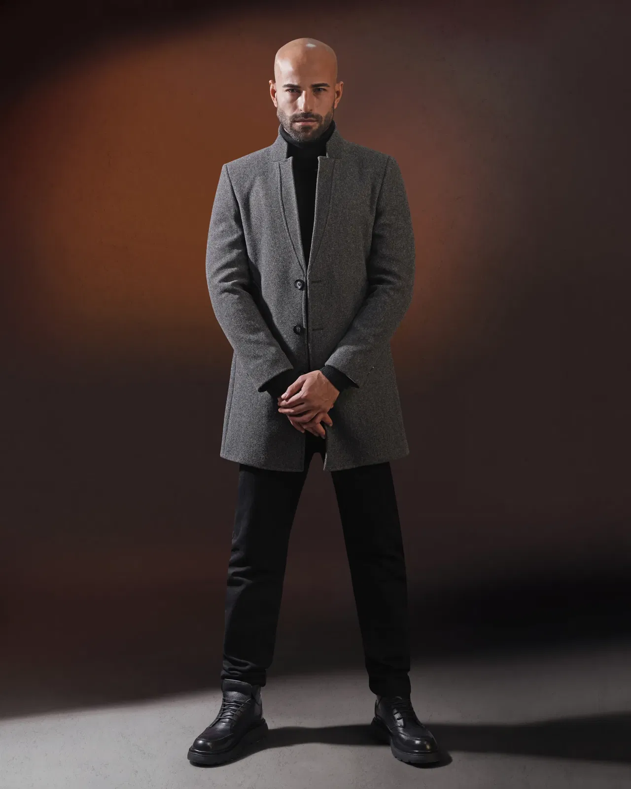 Coup Collection - Men’s Regular Fit Button Flared Wool Like Coat Coup Collection - Men’s Regular Fit Button Flared Wool Like Coat