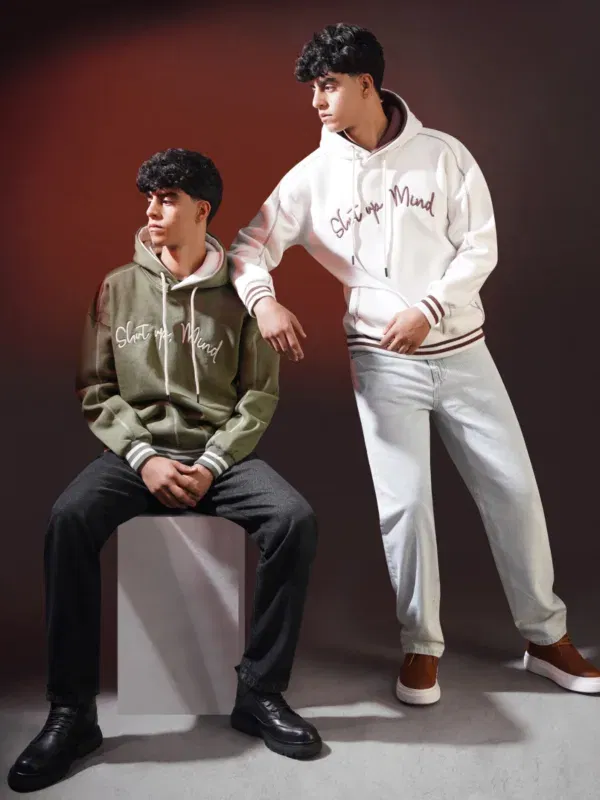 Coup – Men’s Text Printed Hooded Sweatshirt