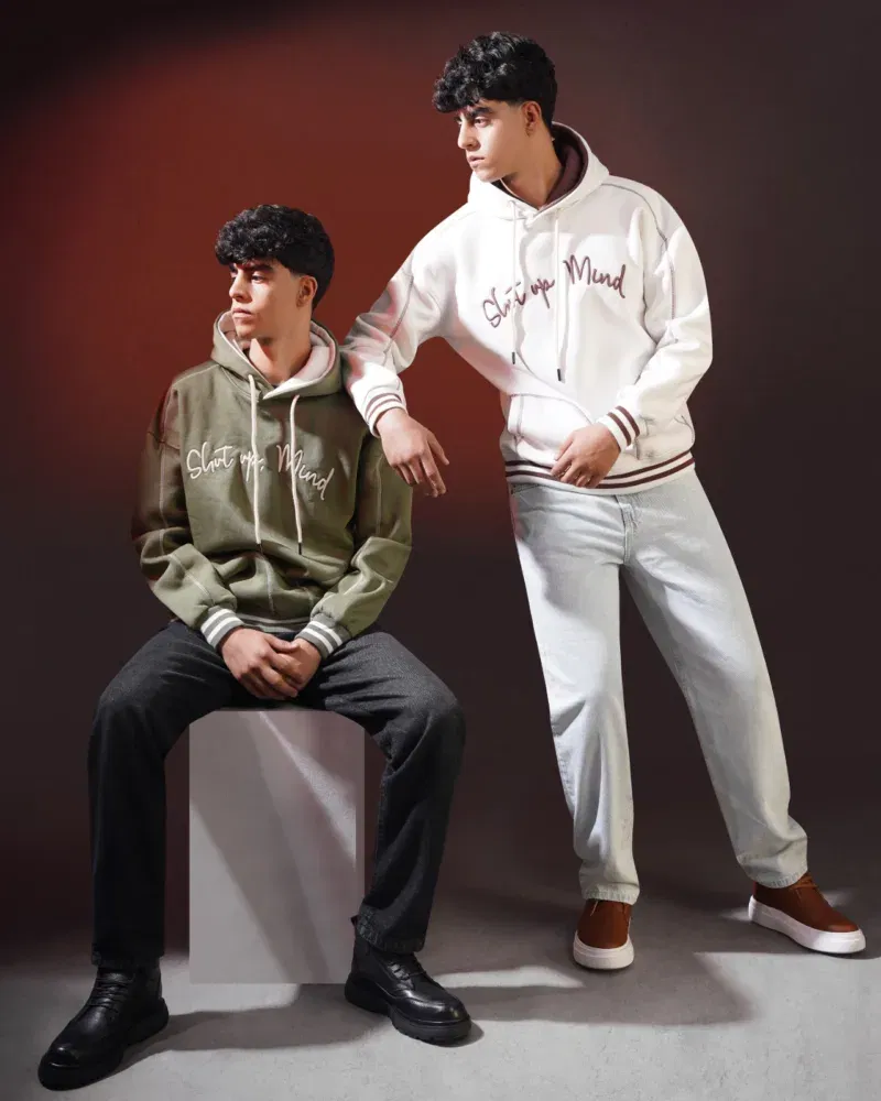Coup – Men’s Text Printed Hooded Sweatshirt