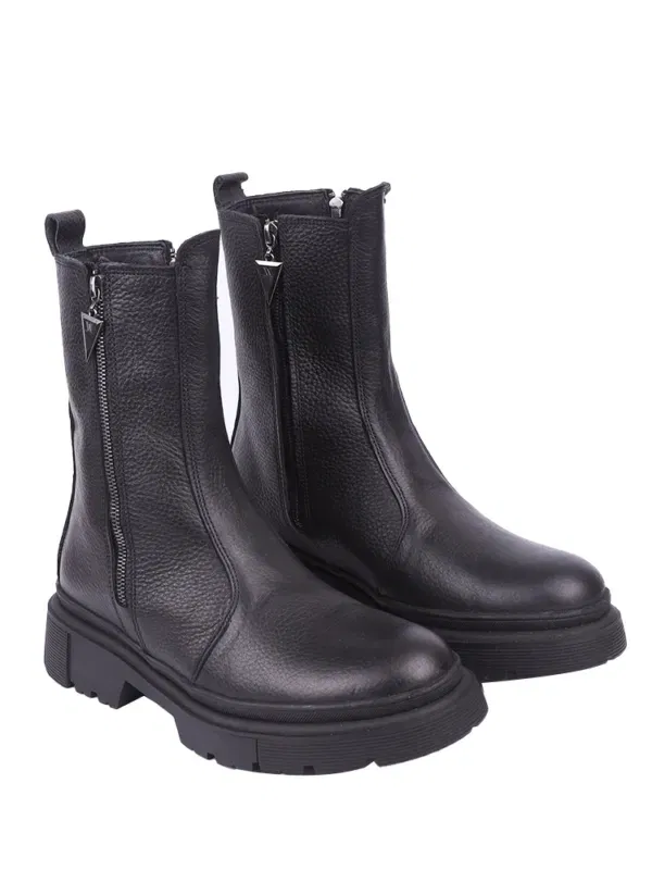 Coup Collection - Men's Winter Half Boots in Suede with Zipper Design