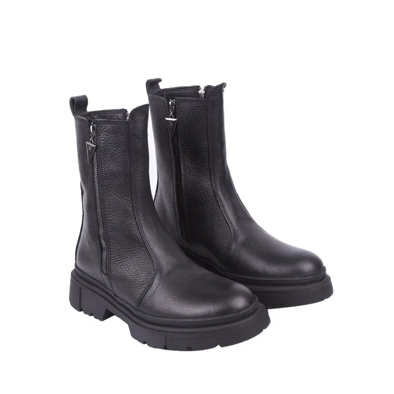 Coup Collection - Men's Winter Half Boots in Suede with Zipper Design