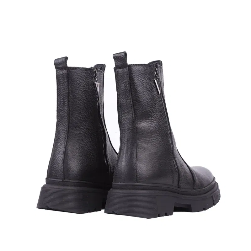 Coup Collection - Men's Winter Half Boots in Suede with Zipper Design - Image 2