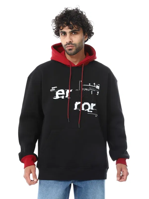 Coup - Black Printed Hooded  Hoodie