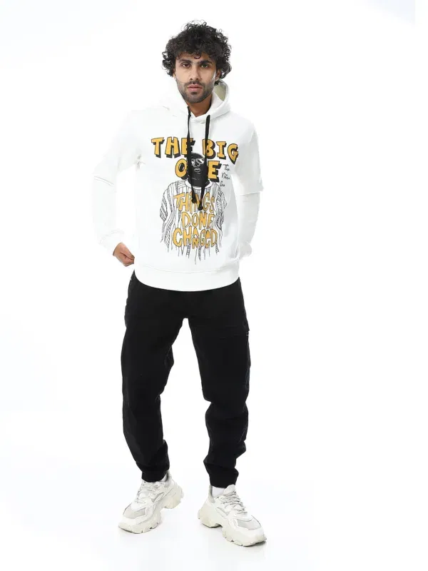 Coup Collection - Hooded Printed Oversize Sweatshirt