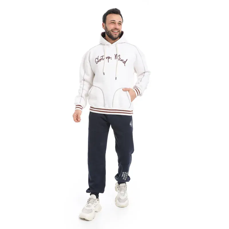 Coup - Regular Fit Sweatpants with Pockets and Lace-Up Waist Elastic Leg