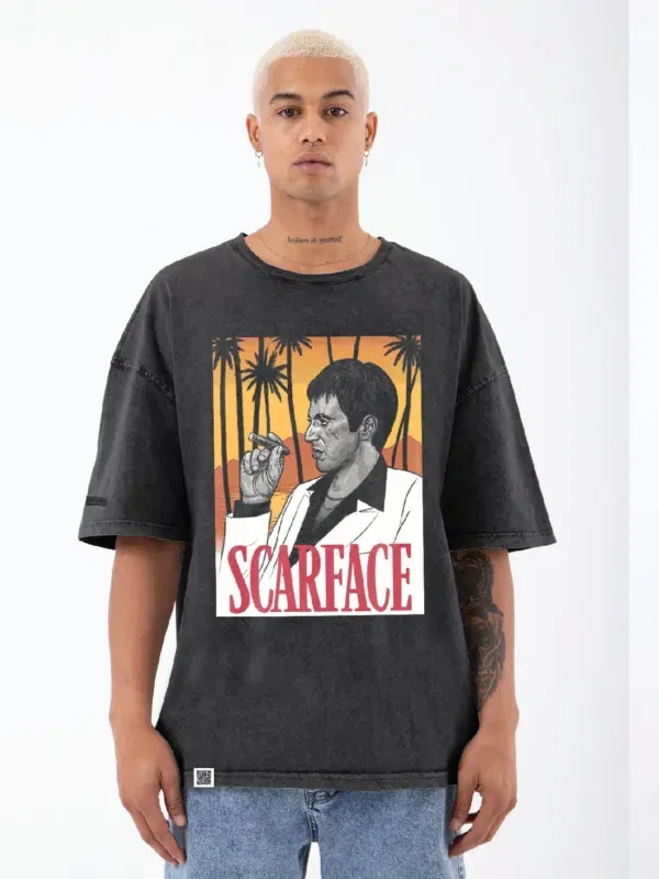 Summer Collection - Scarface Oversize Printed Cotton T-Shirt