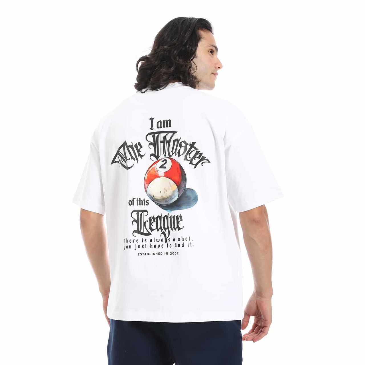 Summer Collection - For Comfortable - Printed Oversize White Men's T-Shirt (Copy) Summer Collection - For Comfortable - Printed Oversize White Men's T-Shirt (Copy) - Image 2
