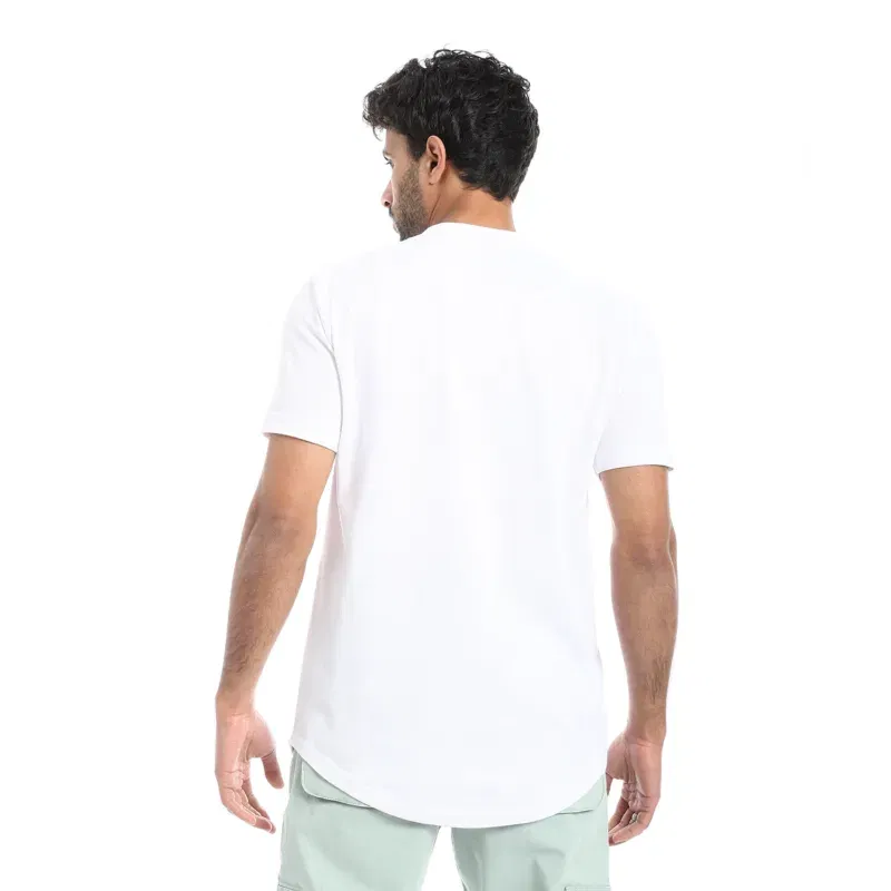 Coup - White Crew Neck Men's T-Shirt - Image 2