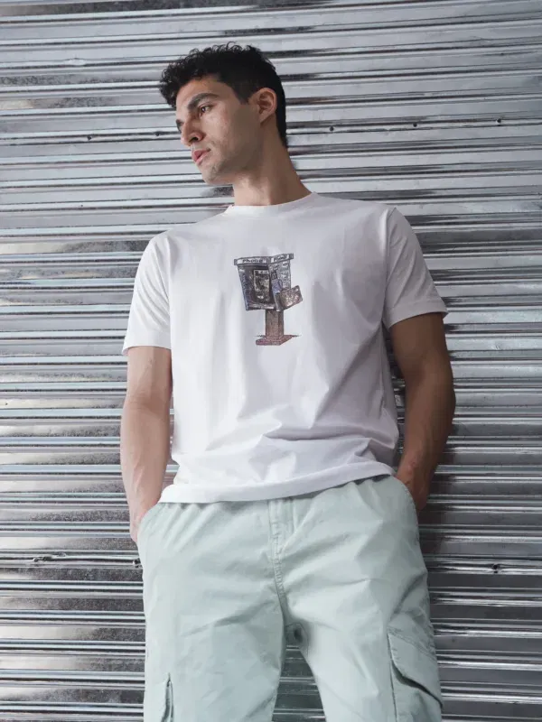 Coup - Phone Booth Printed Regular Fit T-Shirt