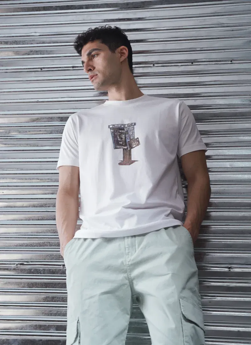 Coup - Phone Booth Printed Regular Fit T-Shirt