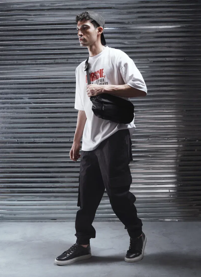 Summer Collection - For Comfortable - Printed Oversize White Men's T-Shirt