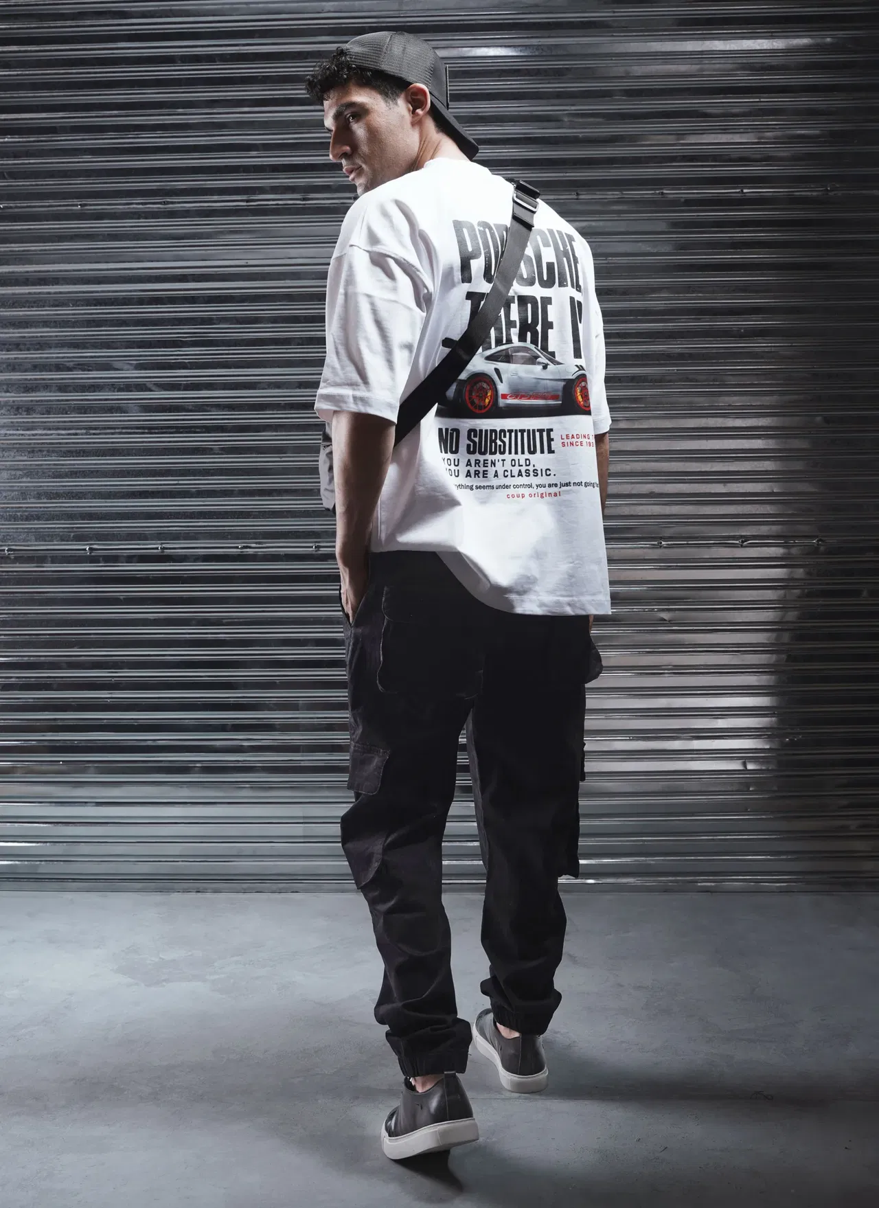 Summer Collection - For Comfortable - Printed Oversize White Men's T-Shirt Summer Collection - For Comfortable - Printed Oversize White Men's T-Shirt - Image 2
