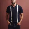 تي شيرت بولو مخطط أفقي منسوج من Coup
