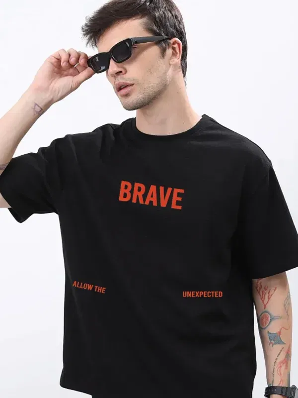 Coup - Men's Brave Text Printed T-shirt