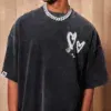 Coup - Oversized T-Shirt with Painted Hearts