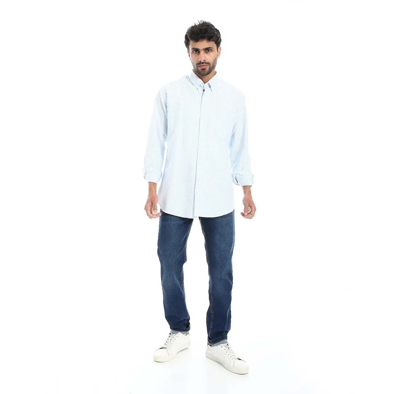 Coup Collection - Pinstripe Regular Fit Shirt - Button Collar Coup Collection - Pinstripe Regular Fit Shirt - Button Collar