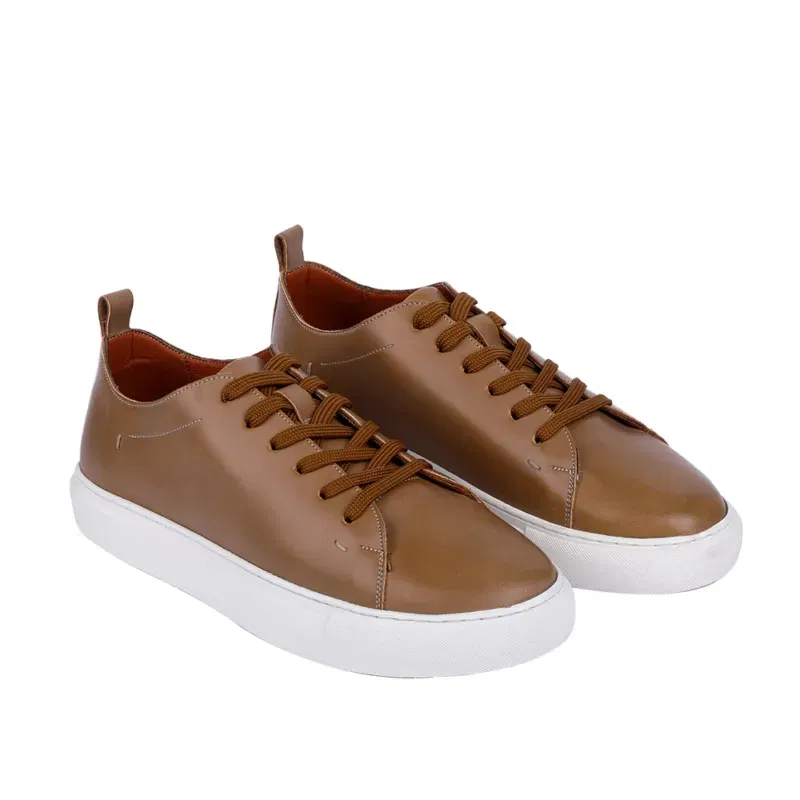 Coup - Men's Leather Sneakers - Court Clean Model