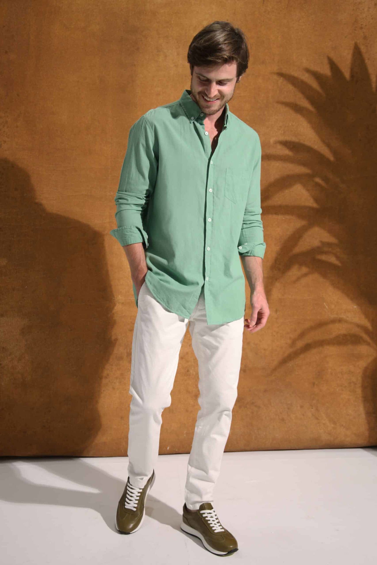 Coup Collection - Men's Regular Fit Linen Look Shirt