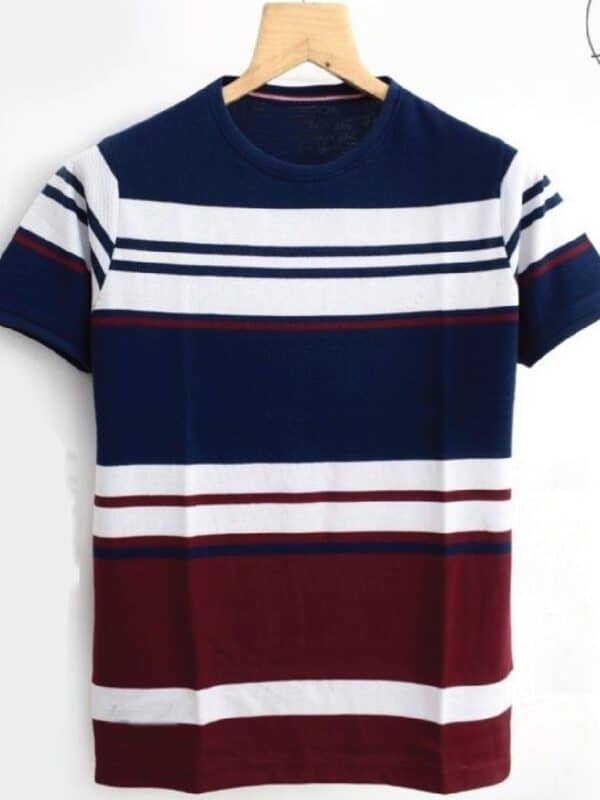 Coup Collection - Slim Fit Striped Crew Neck T-Shirt