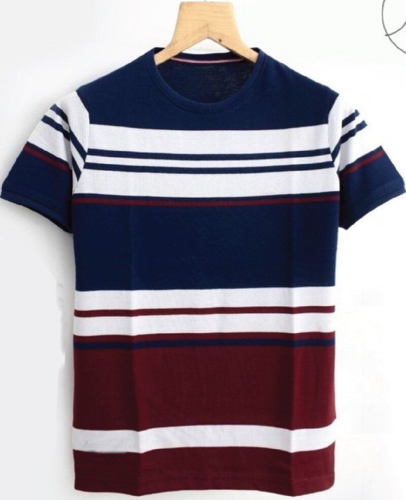 Coup Collection - Slim Fit Striped Crew Neck T-Shirt
