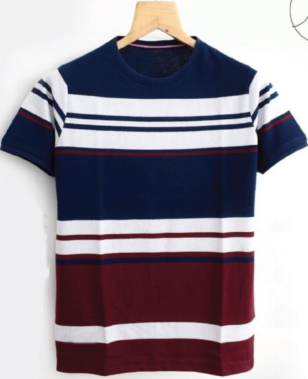 Coup Collection - Slim Fit Striped Crew Neck T-Shirt