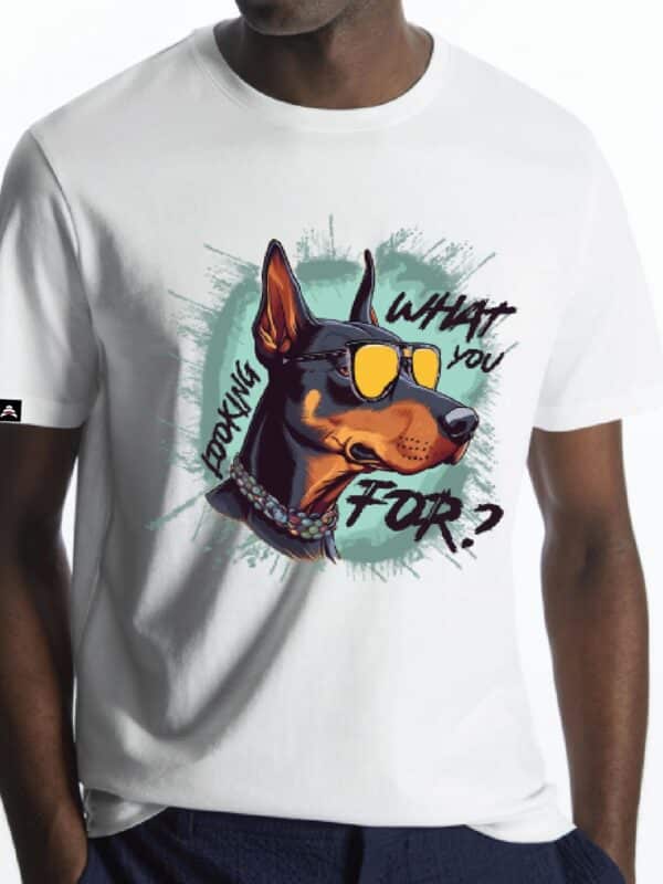 Coup - Cotton Short Sleeve T-Shirt - With Dog Detail
