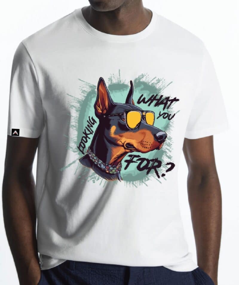 Coup - Cotton Short Sleeve T-Shirt - With Dog Detail