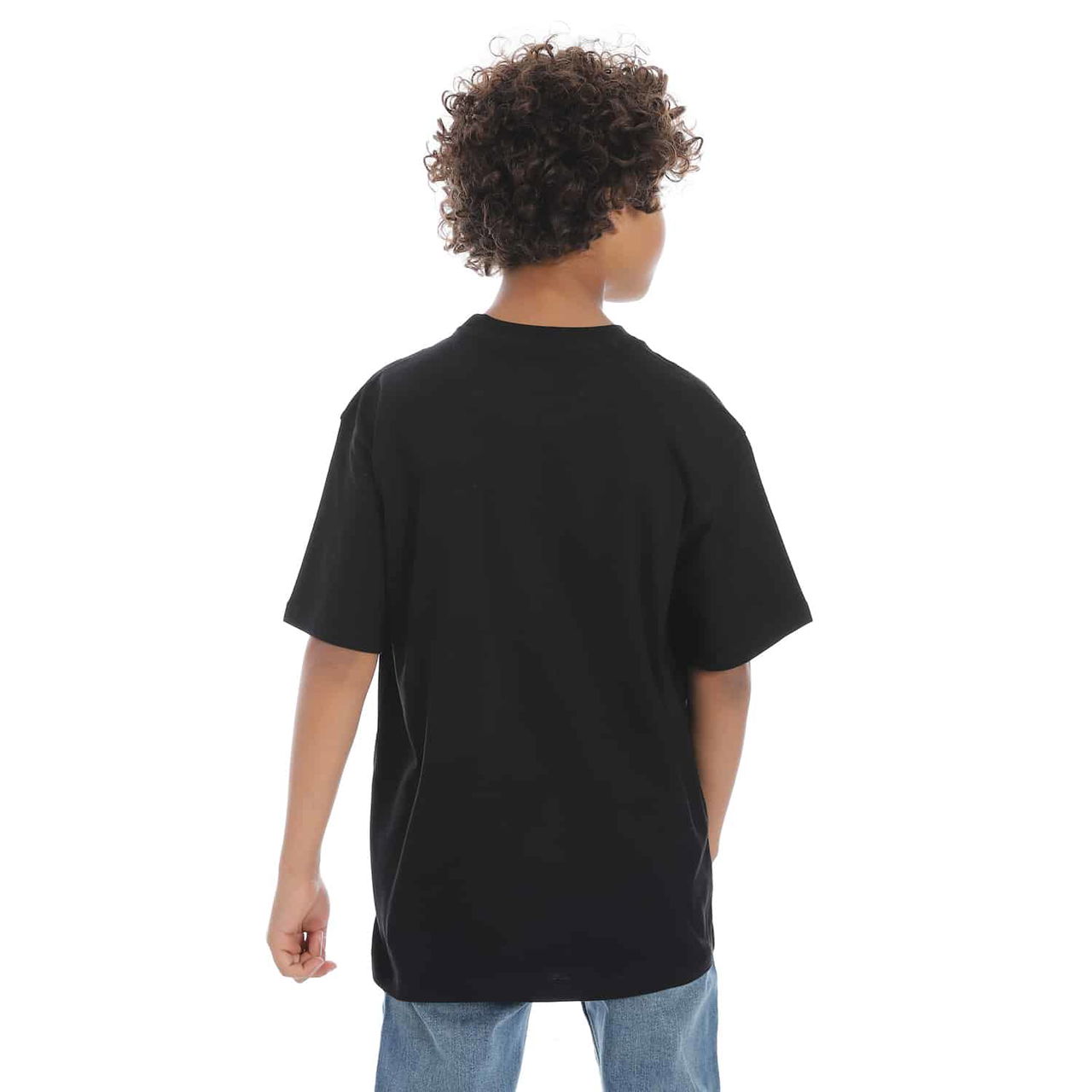 Coup - Boy Black Printed Loose Fit Half Sleeves T-Shirt - Image 2