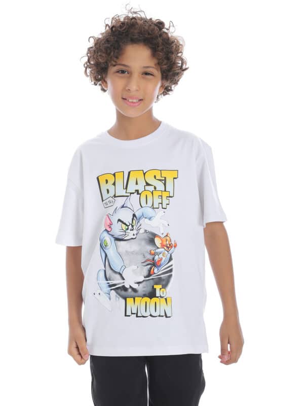 Coup - Tom & Jerry Patterned T-shirt with Short Sleeve