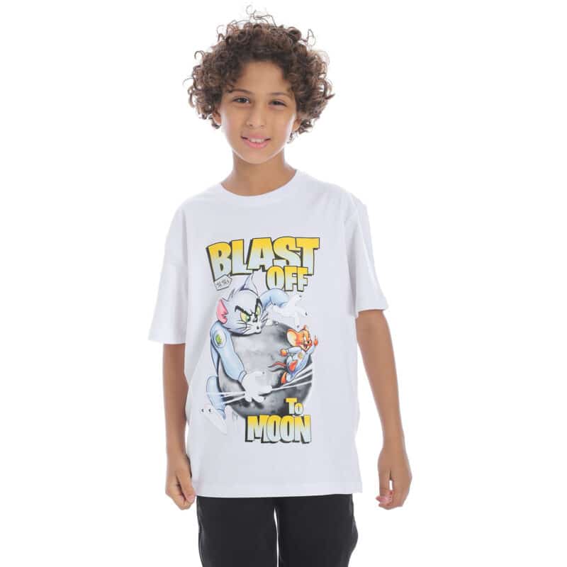 Coup - Tom & Jerry Patterned T-shirt with Short Sleeve