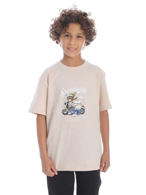 Coup - Boy Half Sleeves Loose Fit Printed T-Shirt